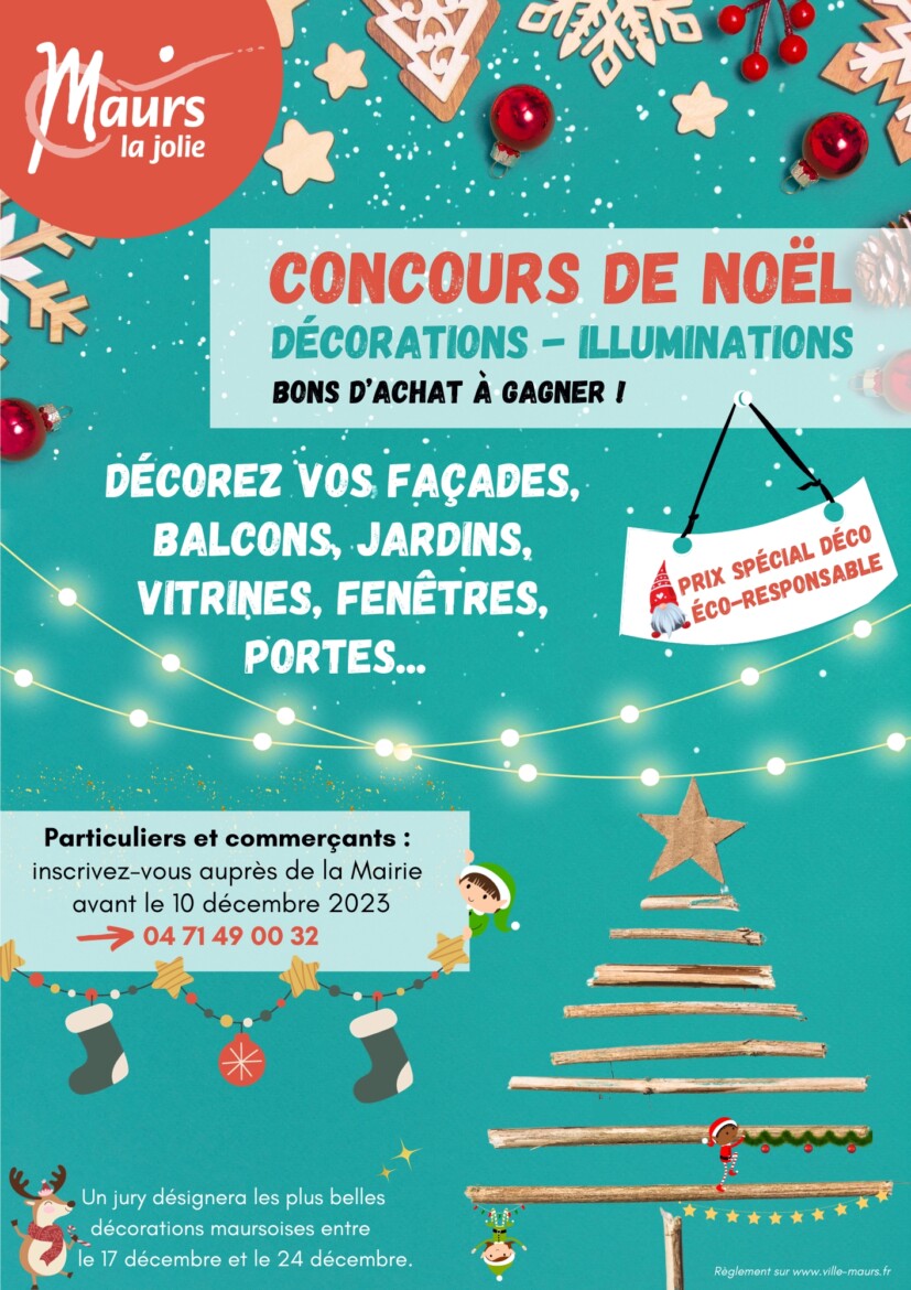 🎄Concours de décoration de Noël responsable à Maurs ! Ville de Maurs